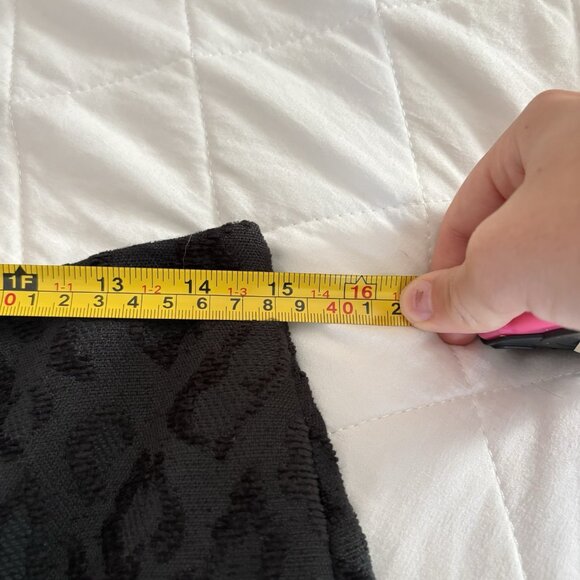 Free People Animal Print Textured Skirt Womens 8 Black A Line Skater Side Zip - Picture 3 of 7